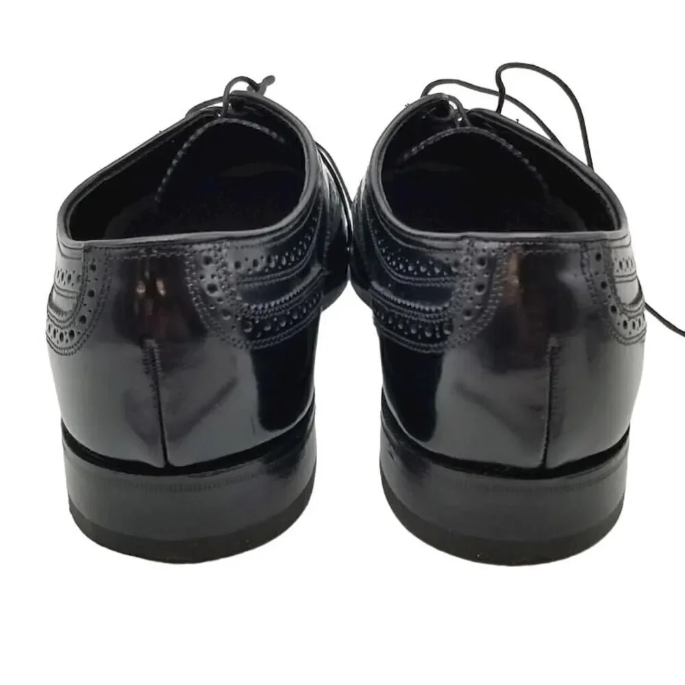 Florsheim Men's Black‎ Patent Leather Front Lace, Dress Shoe Sz. 9.5B Brogue NEW